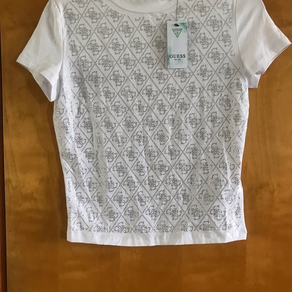 Guess White Short Sleeve Tee